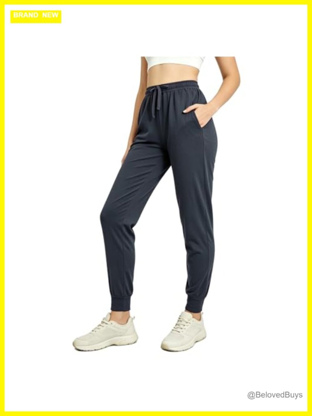 Women's High Waist Sweatpants Joggers 4-Way Stretch Tapered Track Pants with